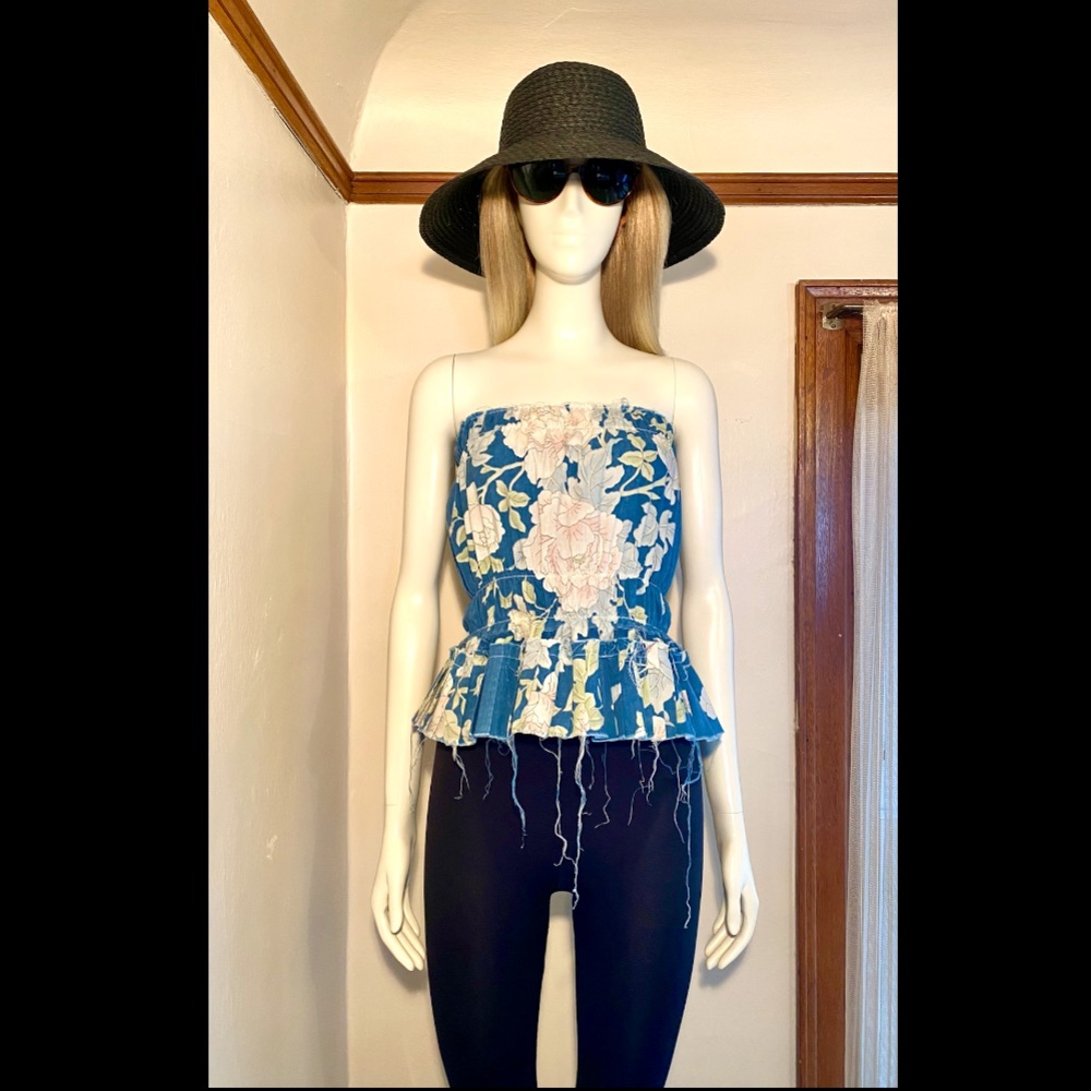 Country Rustic Tattered Tube Top - Picture 9 of 9